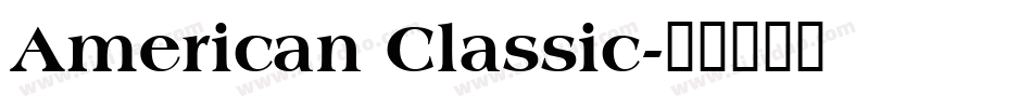 American Classic字体转换